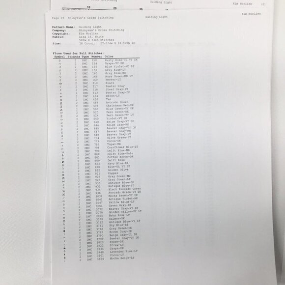 Shinysun's Cross Stitching Printed Pattern Cross Stitch Patterns Guiding Light - Picture 5 of 8